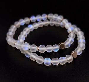 Bransoletka matowa - Blask laguny (crystal) 6mm