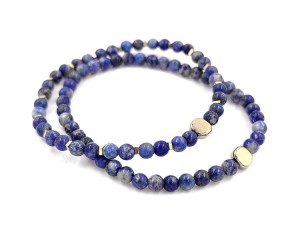 Bransoletka gładka - Lapis Lazuli 4mm